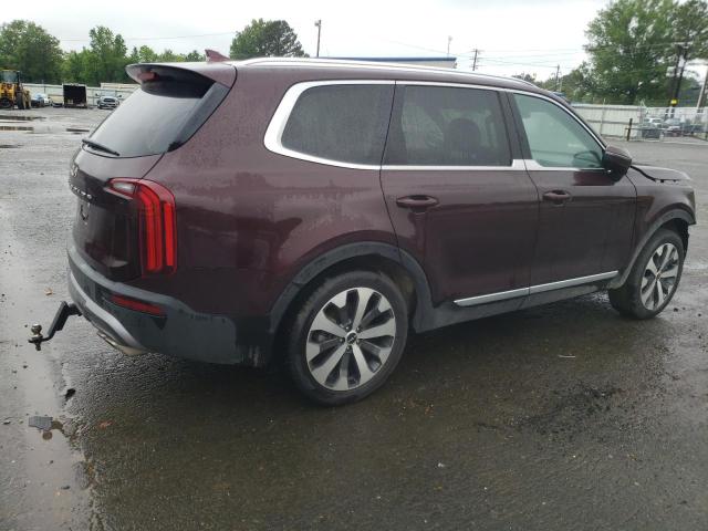 5XYP34HC0NG304099 - 2022 KIA TELLURIDE EX BURGUNDY photo 3