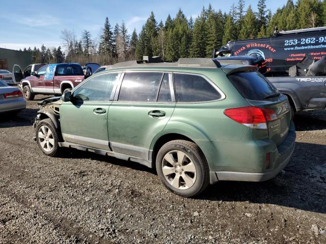 4S4BRBGCXA3377294 - 2010 SUBARU OUTBACK 2.5I PREMIUM GREEN photo 2