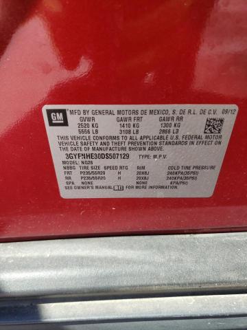 3GYFNHE30DS507129 - 2013 CADILLAC SRX PERFORMANCE COLLECTION Бордовый фото 12