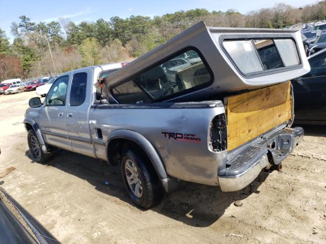 5TBBT44102S252575 - 2002 TOYOTA TUNDRA ACCESS CAB ვერცხლისფერი ფოტო 2