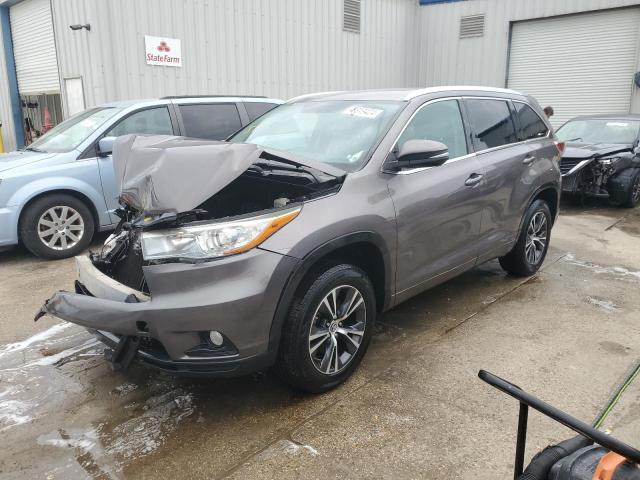 5TDKKRFHXGS142304 - 2016 TOYOTA HIGHLANDER XLE GRAY photo 1