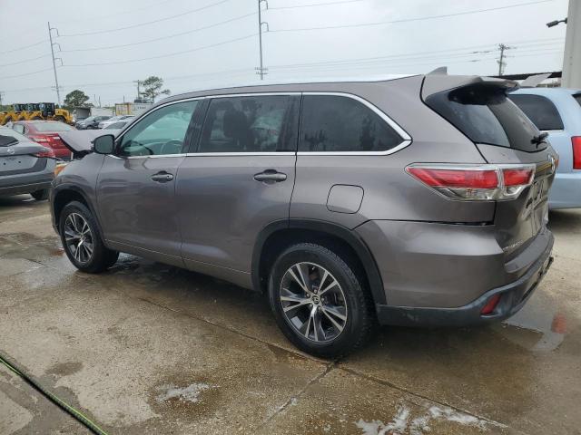 5TDKKRFHXGS142304 - 2016 TOYOTA HIGHLANDER XLE GRAY photo 2