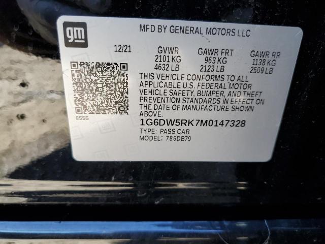 1G6DW5RK7M0147328 - 2021 CADILLAC CT5 LUXURY BLACK photo 12