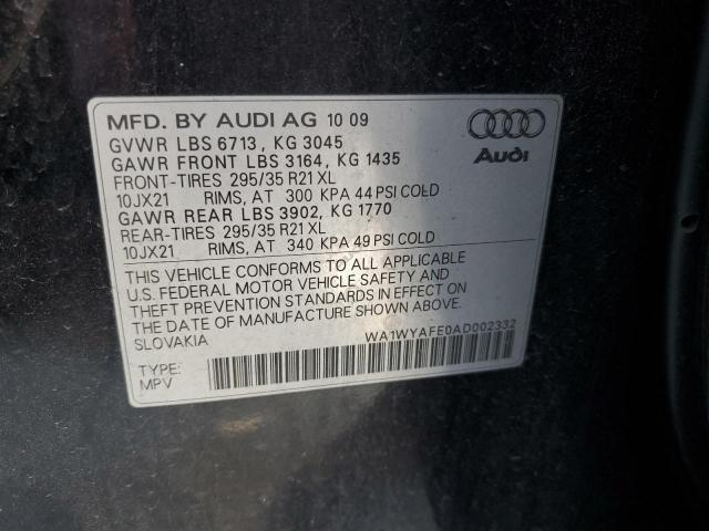 WA1WYAFE0AD002332 - 2010 AUDI Q7 PRESTIGE BLACK photo 12