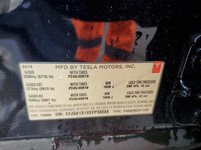 5YJSA1S1XEFP38088 - 2014 TESLA MODEL S ლურჯი ფოტო 13