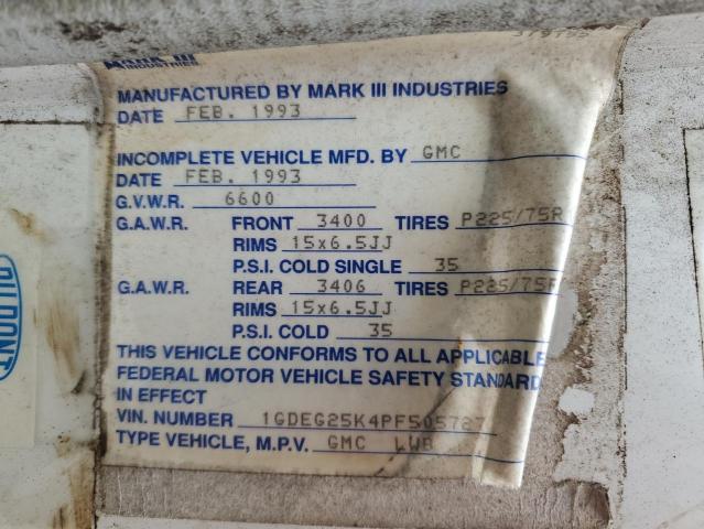 1GDEG25K4PF505727 - 1993 GMC RALLY WAGO G2500 WHITE photo 14