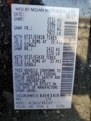 5N1DR2MM5JC604168 - 2018 NISSAN PATHFINDER S 黑色 照片 13