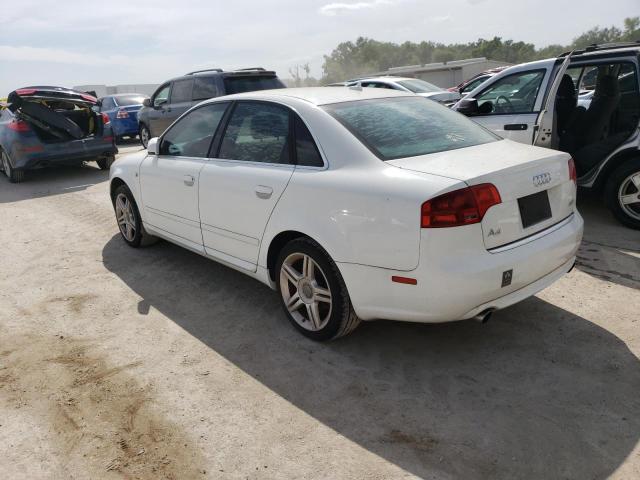 WAUAF78E08A031733 - 2008 AUDI A4 2.0T WHITE photo 2