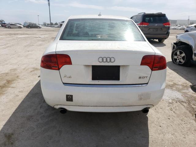 WAUAF78E08A031733 - 2008 AUDI A4 2.0T WHITE photo 6