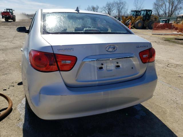 KMHDU4ADXAU910419 - 2010 HYUNDAI ELANTRA BLUE SILVER photo 6