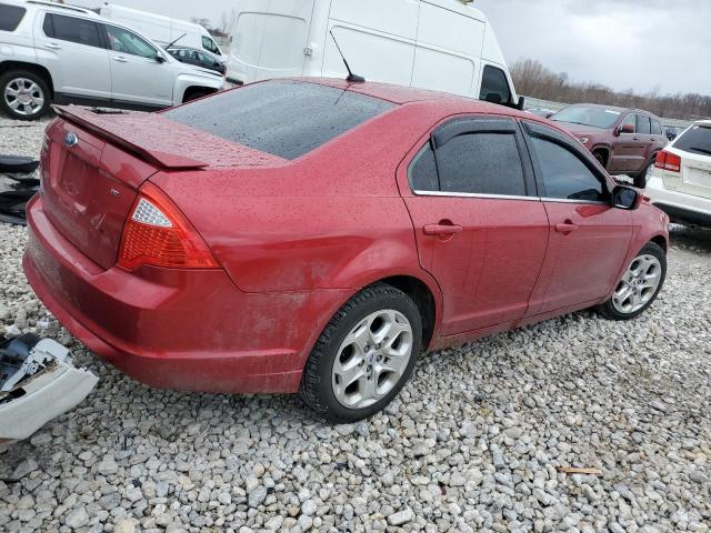 3FAHP0HA3BR317808 - 2011 FORD FUSION SE RED photo 3