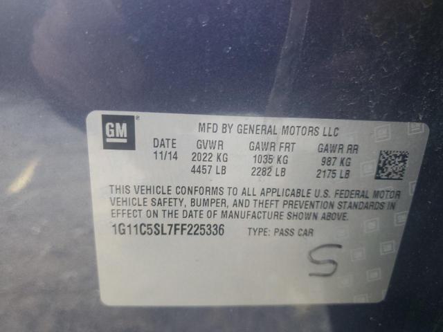 1G11C5SL7FF225336 - 2015 CHEVROLET MALIBU 1LT GRAY photo 12