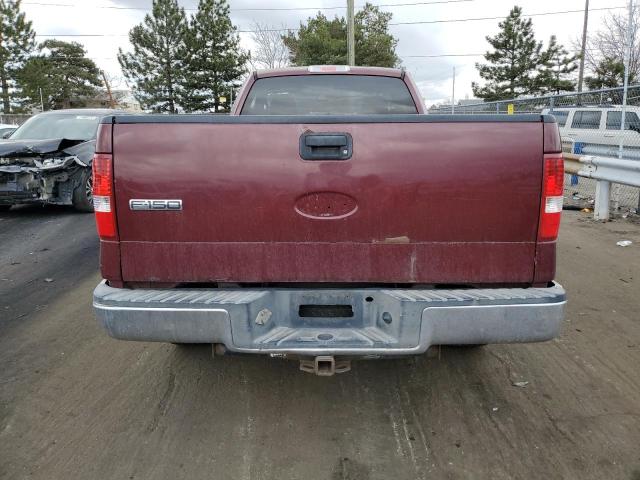 1FTRF12W64NC11239 - 2004 FORD F150 BURGUNDY photo 6