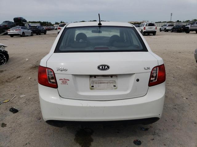 KNADH4A38A6675732 - 2010 KIA RIO LX WHITE photo 6