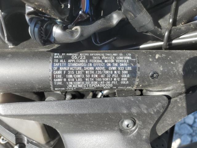 JKAENEC15PDA09205 - 2023 KAWASAKI EN650 C შავი ფოტო 9