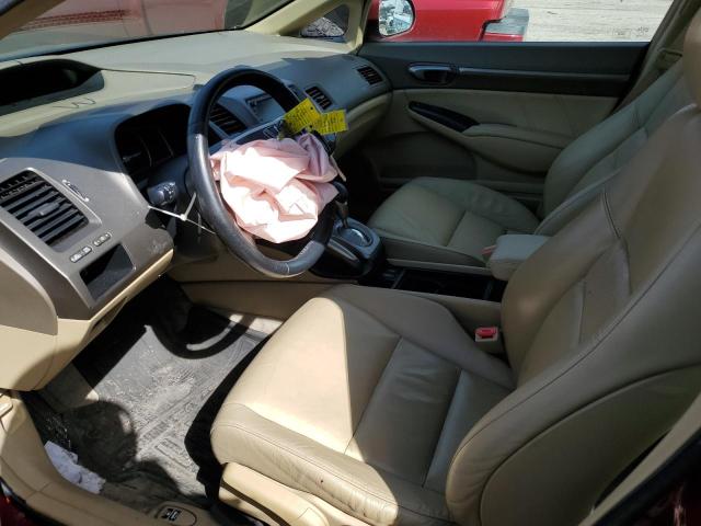 1HGFA16978L005856 - 2008 HONDA CIVIC EXL წითელი ფოტო 7