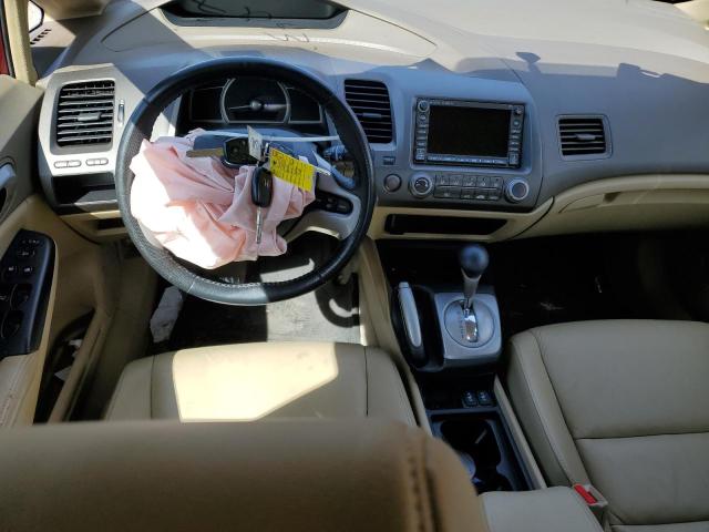 1HGFA16978L005856 - 2008 HONDA CIVIC EXL წითელი ფოტო 8