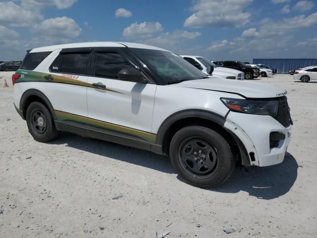 1FM5K8AC6MGB99863 - 2021 FORD EXPLORER POLICE INTERCEPTOR WHITE photo 4