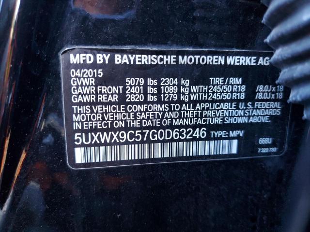 5UXWX9C57G0D63246 - 2016 BMW X3 XDRIVE28I BLACK photo 12