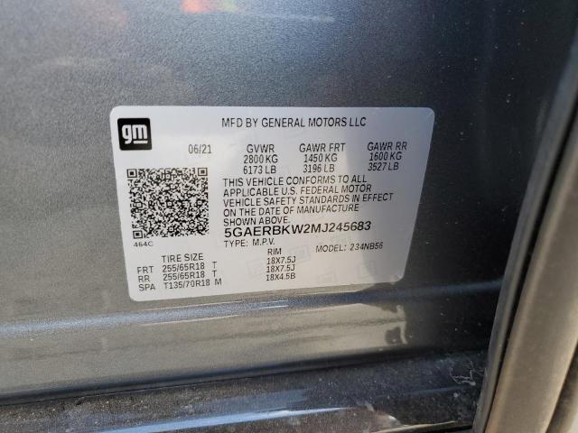 5GAERBKW2MJ245683 - 2021 BUICK ENCLAVE ESSENCE 灰色 照片 14