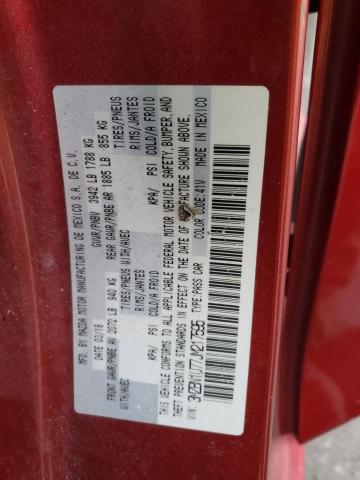 3MZBN1U77JM217595 - 2018 MAZDA 3 SPORT RED photo 13