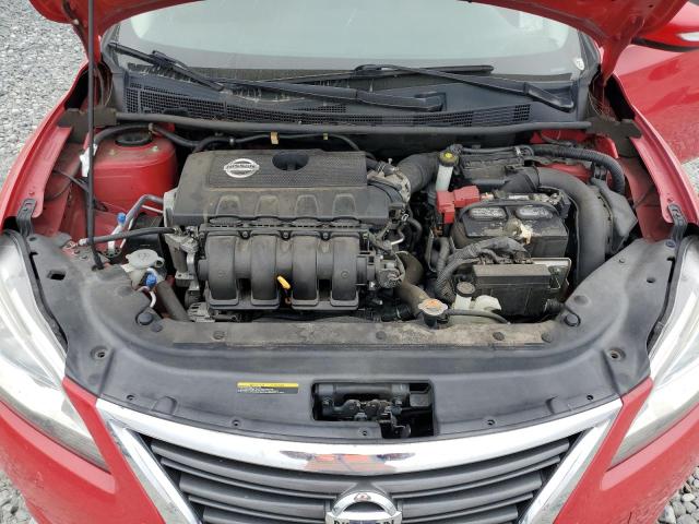 3N1AB7AP3FY307022 - 2015 NISSAN SENTRA S RED photo 11