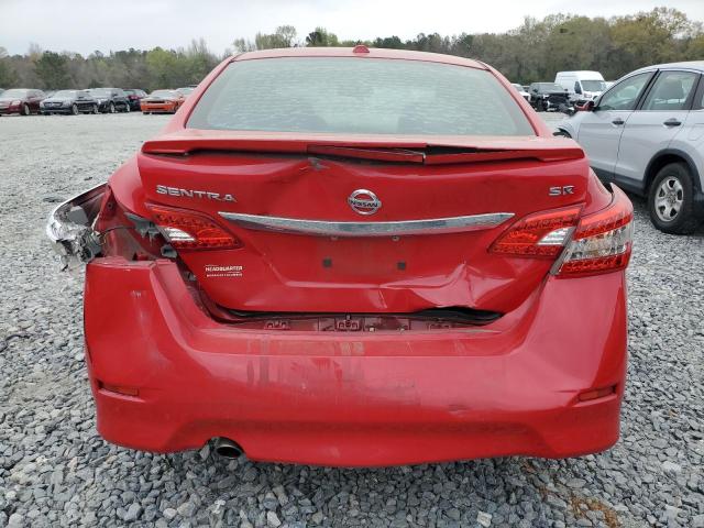 3N1AB7AP3FY307022 - 2015 NISSAN SENTRA S RED photo 6