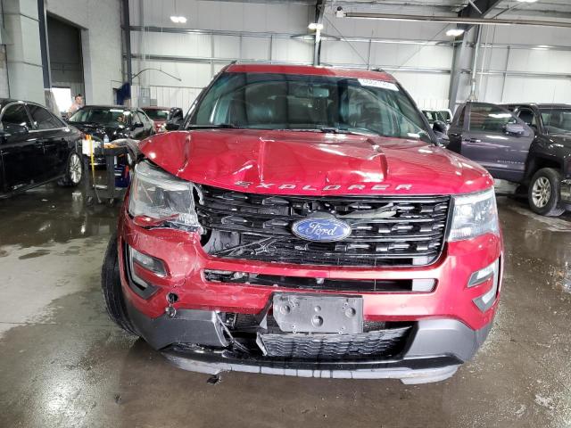 1FM5K8GT5GGB86209 - 2016 FORD EXPLORER SPORT RED photo 5