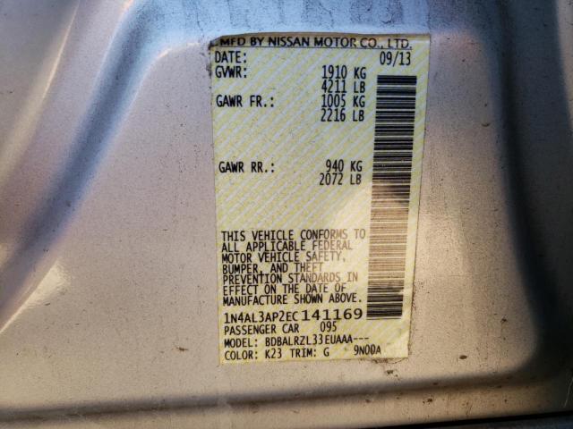 1N4AL3AP2EC141169 - 2014 NISSAN ALTIMA 2.5 SILVER photo 12