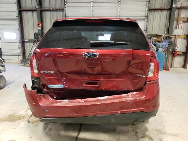 2FMDK3JC1EBA83039 - 2014 FORD EDGE SEL MAROON photo 6