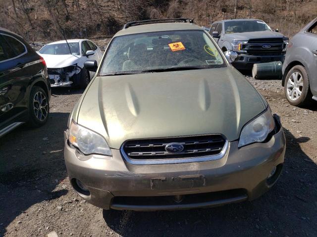 4S4BP61C167303977 - 2006 SUBARU LEGACY OUTBACK 2.5I GREEN photo 5