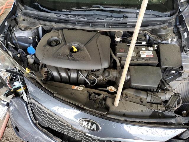 KNAFK4A68G5445448 - 2016 KIA FORTE LX BLUE photo 11