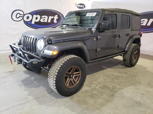 1C4HJXEG6JW246662 - 2018 JEEP WRANGLER U SAHARA GRAY photo 1