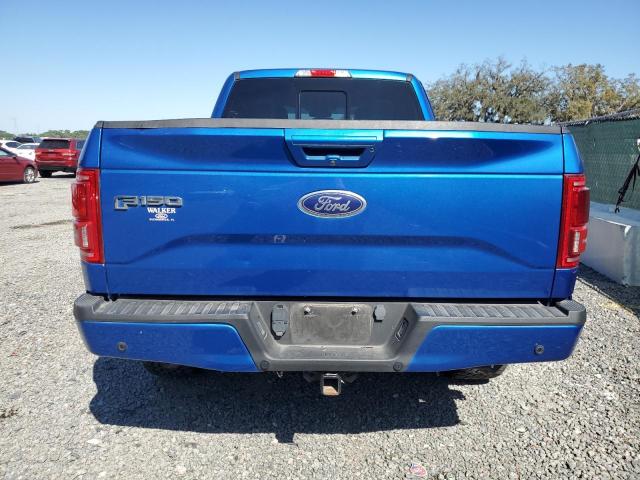 1FTFW1EG0FFB46053 - 2015 FORD F150 SUPERCREW BLUE photo 6