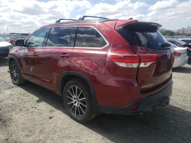 5TDJZRFH9JS541722 - 2018 TOYOTA HIGHLANDER SE RED photo 2