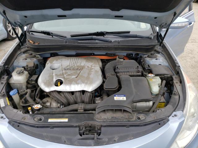 KMHEC4A49CA058236 - 2012 HYUNDAI SONATA HYBRID BLUE photo 11