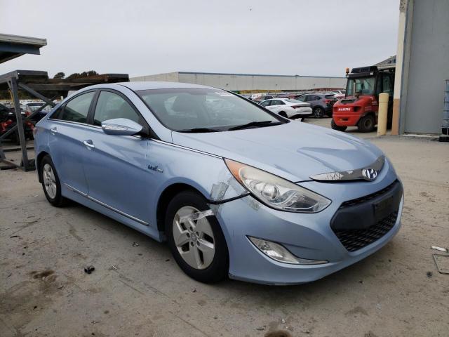 KMHEC4A49CA058236 - 2012 HYUNDAI SONATA HYBRID BLUE photo 4