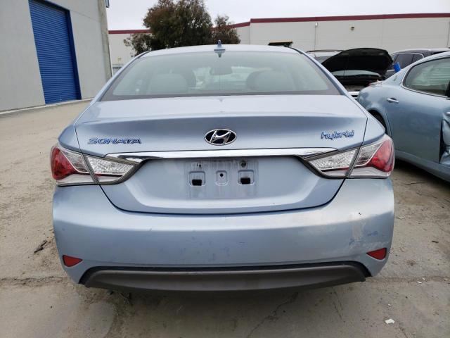 KMHEC4A49CA058236 - 2012 HYUNDAI SONATA HYBRID BLUE photo 6