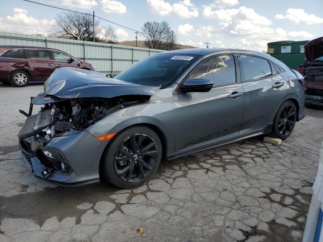 SHHFK7H99KU216674 - 2019 HONDA CIVIC SPORT TOURING GRAY photo 1