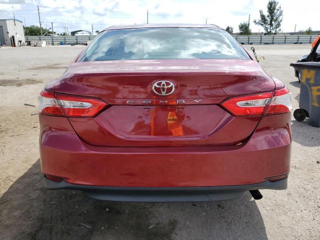 4T1B11HK2JU657132 - 2018 TOYOTA CAMRY L RED photo 6