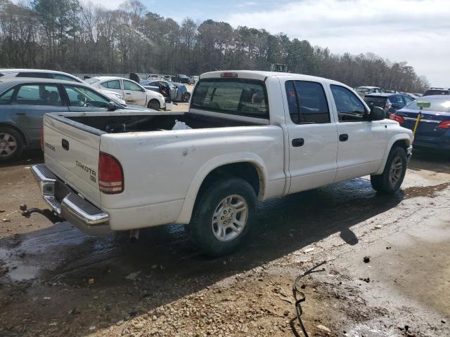 1D7HL48N04S685215 - 2004 DODGE DAKOTA QUAD SLT WHITE photo 3