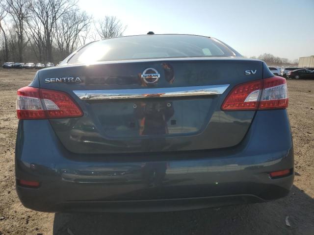 3N1AB7APXFL653694 - 2015 NISSAN SENTRA S BLUE photo 6