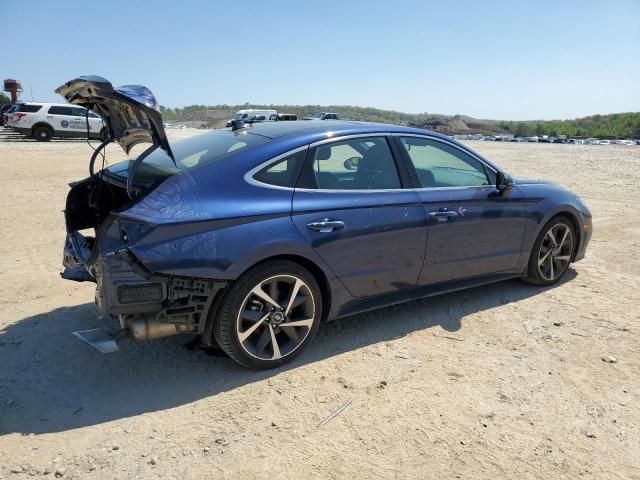 5NPEJ4J25MH091138 - 2021 HYUNDAI SONATA SEL PLUS BLUE photo 3