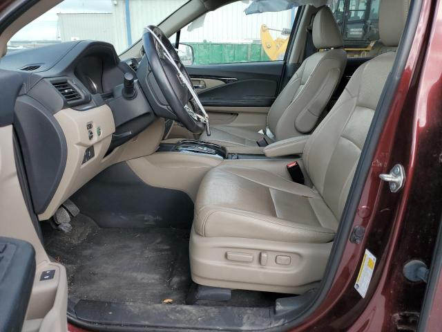 5FNYF6H07KB092849 - 2019 HONDA PILOT ELITE MAROON photo 7