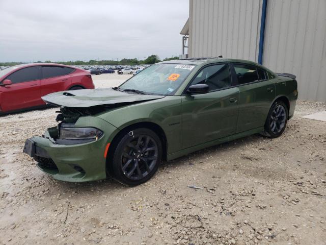 2C3CDXCT7NH232229 - 2022 DODGE CHARGER R/T GREEN photo 1