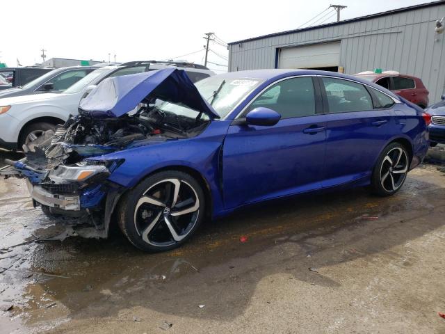 1HGCV1F38JA185224 - 2018 HONDA ACCORD SPORT BLUE photo 1