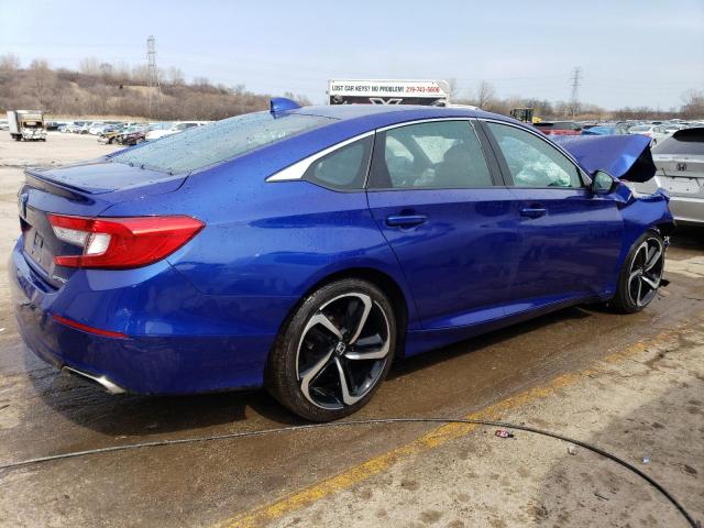 1HGCV1F38JA185224 - 2018 HONDA ACCORD SPORT BLUE photo 3