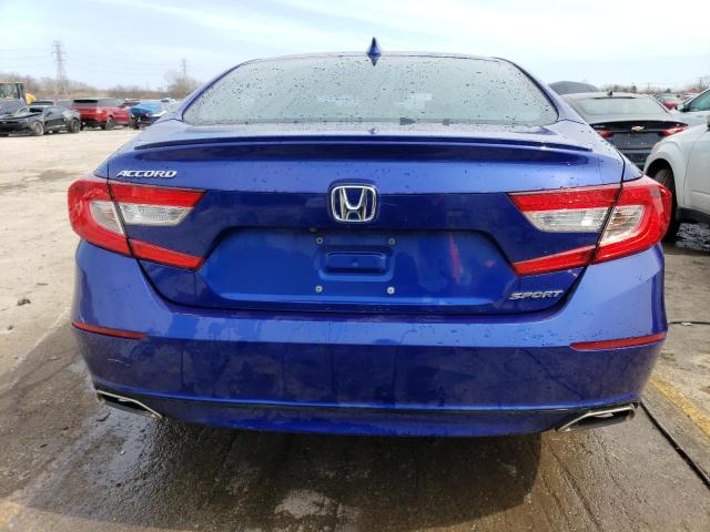 1HGCV1F38JA185224 - 2018 HONDA ACCORD SPORT BLUE photo 6