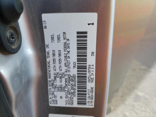 5TFRY5F10KX254587 - 2019 TOYOTA TUNDRA DOUBLE CAB SR/SR5 SILVER photo 12