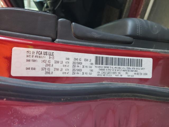 1C4RJFJG6FC115874 - 2015 JEEP GRAND CHER SUMMIT Bordo foto 13